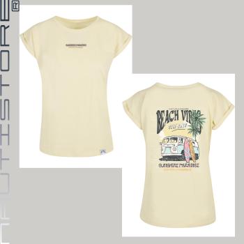 Ladies Extended Shoulder Tee - "Strandvibes" (Gr. XS-5XL) (27 Farben)