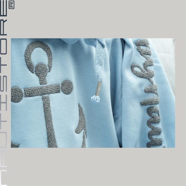 Cross Neck Hoodie - "Anchor" (Gr. XS-2XL) (10 Farben)