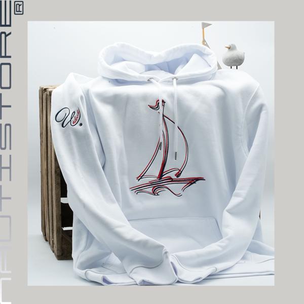 Organic Unisex Hoodie - "Windecht" (Gr. L) (white)